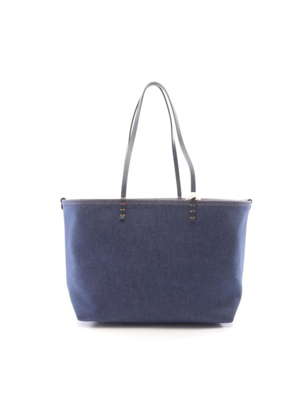 Fendi Tote Roll Medium Reversible Denim Leather